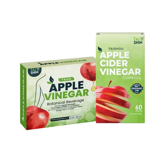 Taishou 排毒苹果醋软糖 Apple Cider Vinegar Gummy + Taiso 有机瘦身醋  (7+7 Boxes Package)